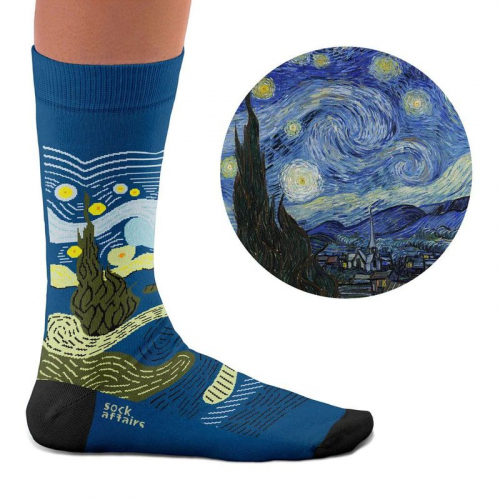 Socken Kunstwerke - van Gogh "Sternennacht"